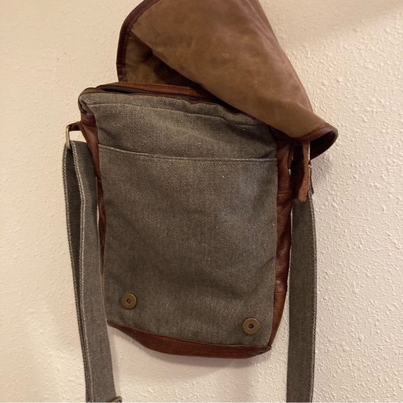 CARRAIGDONN leather/canvas crossbody bag - Picture 3 of 6